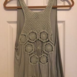 Button front knit tank